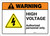 Warning: High Voltage Keep Out with Graphic Landscape ANSI - Wall Sign