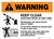 Warning: Keep Clear Gate May Move At Any Time with Icons Landscape - Wall Sign