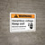 Warning: Hazardous Voltage Keep Out with Icon Landscape - Wall Sign