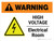 Warning: High Voltage Electrical Room Landscape - Wall Sign