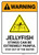 Warning: Jellyfish Stings Can Be Painful Stay Out Of Water with Icon Portrait - Wall Sign