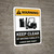 Warning: Keep Clear of Moving Forklifts Loads May Shift with Icon Portrait - Wall Sign