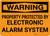 Warning: Property Protected By Electronic Alarm System Landscape - Wall Sign