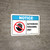 Notice: Admittance Authorized Personnel Hand Prohibition Icon Landscape ANSI - Wall Sign