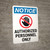 Notice: Admittance Authorized Personnel Hand Prohibition Icon Portrait - Wall Sign