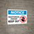 Notice: Admittance Unauthorized Persons Keep Out Prohibition Icon Landscape - Wall Sign