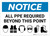 Notice: All Ppe Required Notice Six PPE Icons Landscape - Wall Sign