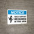 Notice: Back Support Required In This Area Lifting Box With Arrow Icon Landscape - Wall Sign