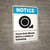 Notice: Chock Both Wheels Before Loading Unloading Wheel Chock Icon Portrait ANSI - Wall Sign