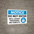 Notice: Do Not Enter Until Lockout Complete Lock Icon Landscape - Wall Sign