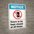 Notice: Doors Be Kept Closed At All Times Open Door Prohibition Icon Portrait - Wall Sign