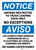 Notice: Drivers Restricted Truck Loading Dock No Exceptions Bilingual Spanish Portrait - Wall Sign