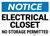 Notice: Electrical Closet No Storage Permitted Landscape - Wall Sign