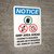 Notice: Gmp Area Ahead Watch and Jewelry Prohibited Icons Portrait - Wall Sign