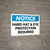 Notice: Hard Hat Eye Protection Required Landscape - Wall Sign