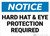 Notice: Hard Hat Eye Protection Required Landscape - Wall Sign