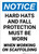Notice: Hard Hats Fall Protection When Working On Scaffold Portrait - Wall Sign