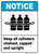 Notice: Keep Cylinders Chained Capped Upright Chained Cylinders Icon Portrait ANSI - Wall Sign