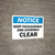 Notice: Keep Passageway Doorway Clear Landscape - Wall Sign