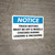 Notice: Truck Motors Must Be Off and Wheels Chocked Landscape - Wall Sign