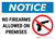 Notice: No Firearms Allowed Premises with Icon Landscape - Wall Sign