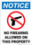 Notice: No Firearms Property with Icon Portrait - Wall Sign