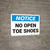 Notice: No Open Toe Shoes Landscape - Wall Sign
