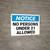 Notice: No Persons Under Allowed Landscape - Wall Sign