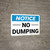 Notice: No Dumping Landscape - Wall Sign