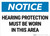 Notice: PPE Hearing Protection Must be Worn Landscape - Wall Sign