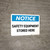 Notice: Safety Equipment Stored Here Landscape - Wall Sign