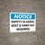 Notice: Safety Glasses Vest And Hard Hat Required Landscape - Wall Sign