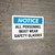 Notice: All Personnel Must Wear Safety Glasses Landscape - Wall Sign
