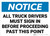 Notice: All Truck Drivers Sign In Before Proceeding Past This Point Landscape - Wall Sign