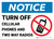Notice: Turn Off Cellular Phones Two Way Radios No Cellphone Icon Landscape - Wall Sign