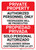 Bilingual Spanish Private Property Authorized Personnel Only - Wall Sign