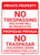 Bilingual Spanish Private Property No Trespassing No Traspasar - Wall Sign