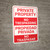 Bilingual Spanish Private Property No Trespassing - Wall Sign