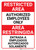 Bilingual Spanish Restricted Area Authorized Employees Only - Wall Sign