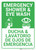 Bilingual Spanish Shower Eye Wash - Wall Sign