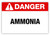Danger - Ammonia Label