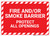 Fire And Or Smoke Barrier with Hazard Border Landscape - Wall Sign