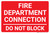 Fire Department Connection Do Not Block Red Landscape - Wall Sign