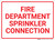 Fire Department Sprinkler Connection White Landscape - Wall Sign