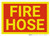 Fire Hose Red and Yellow Landscape - Wall Sign