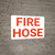 Fire Hose White Landscape - Wall Sign