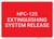 HFC 125 Extinguishing System Release Landscape - Wall Sign