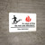 In Case Of Fire Do Not Use Elevators Use Stairways with Icons Landscape - Wall Sign