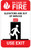 In Case Of Fire Elevators Are Out Of Service with Icon Portrait - Wall Sign