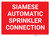 Siamese Automatic Sprinkler Connection Red Landscape - Wall Sign